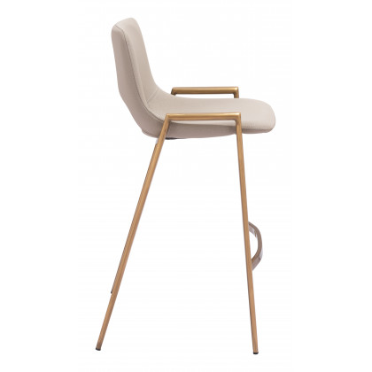 ZUO Desi Counter Stool (Set of 2) - Beige/Gold