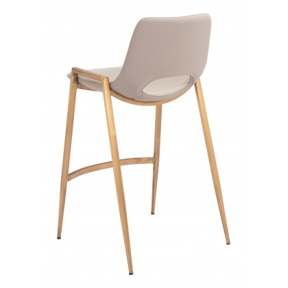 ZUO Desi Counter Stool (Set of 2) - Beige/Gold