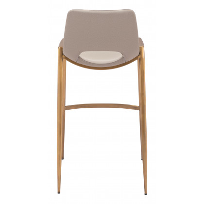 ZUO Desi Barstool (Set of 2) - Beige/Gold