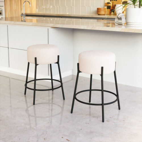 ZUO - Blanche Counter Stool (Set of 2) in Ivory