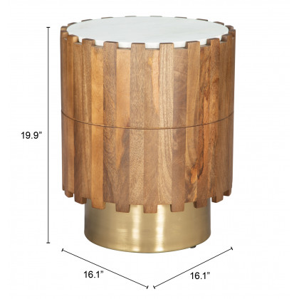 ZUO - Bombay Side Table in Natural