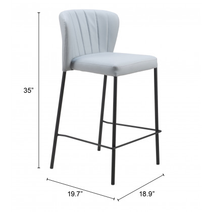 ZUO Linz Counter Stool (Set of 2) - Gray