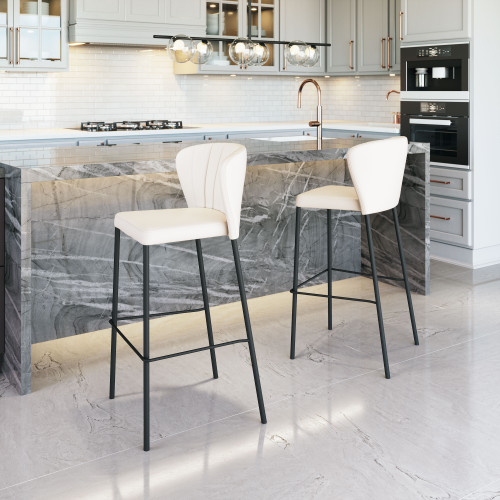 ZUO Linz Barstool (Set of 2) - Cream