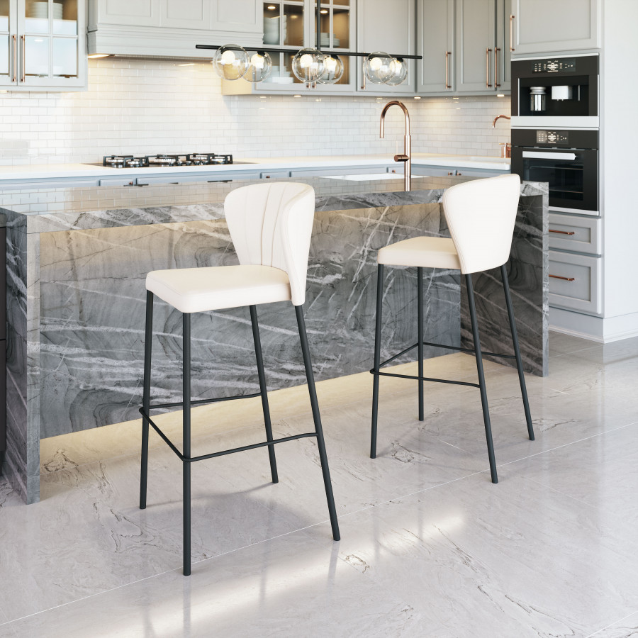 ZUO Linz Barstool (Set of 2) - Cream