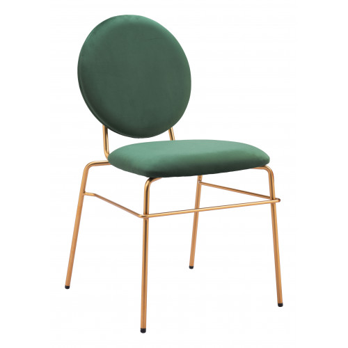 ZUO - Odessa Dining Chair (Set of 2) in Green/Gold