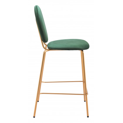 ZUO - Odessa Counter Stool (Set of 2) in Green/Gold