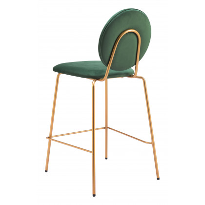ZUO - Odessa Counter Stool (Set of 2) in Green/Gold
