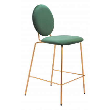 ZUO - Odessa Counter Stool (Set of 2) in Green/Gold