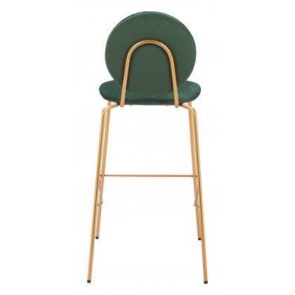 ZUO - Odessa Barstool (Set of 2) in Green/Gold