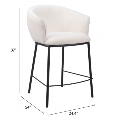 ZUO Essen Counter Stool - Ivory