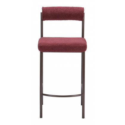 ZUO Livorno Counter Stool (Set of 2) - Red/Bronze