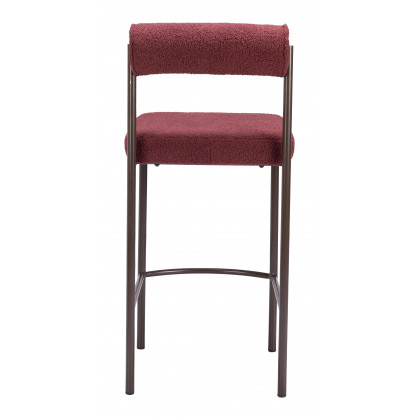 ZUO Livorno Counter Stool (Set of 2) - Red/Bronze