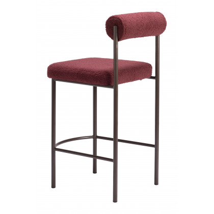 ZUO Livorno Counter Stool (Set of 2) - Red/Bronze