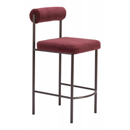 ZUO Livorno Counter Stool (Set of 2) - Red/Bronze