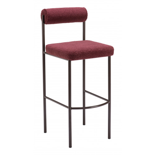 ZUO Livorno Barstool (Set of 2) - Red/Bronze