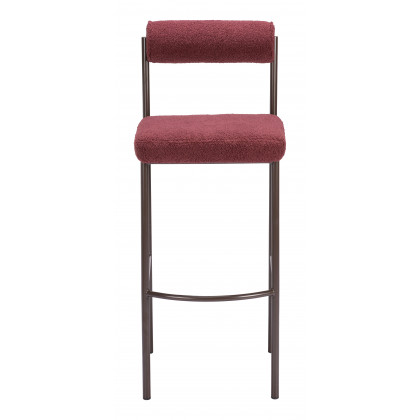 ZUO Livorno Barstool (Set of 2) - Red/Bronze