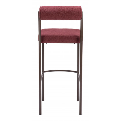 ZUO Livorno Barstool (Set of 2) - Red/Bronze