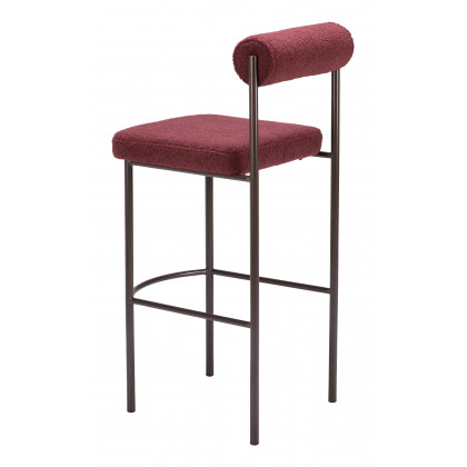 ZUO Livorno Barstool (Set of 2) - Red/Bronze