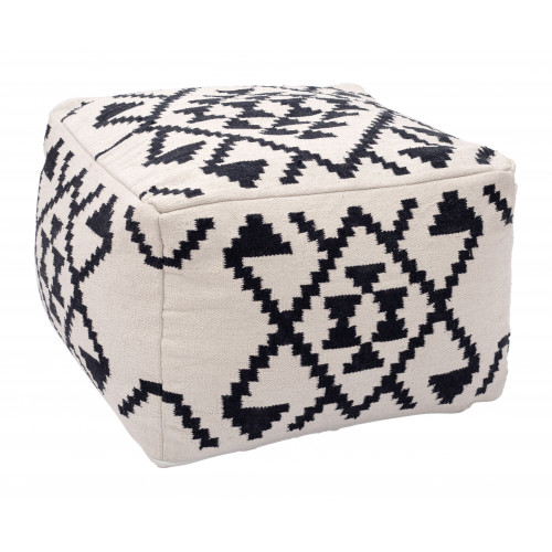 ZUO - Lizardo Ottoman in Beige/Black