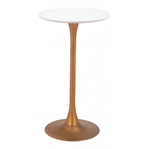 ZUO Auray Bar Table - White/Gold