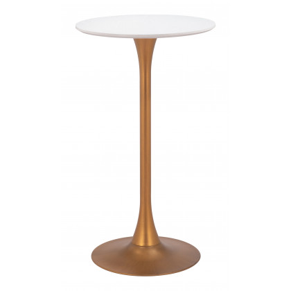 ZUO Auray Bar Table - White/Gold