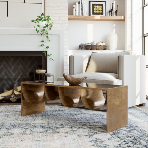ZUO - Reed Coffee Table in Brass/Black