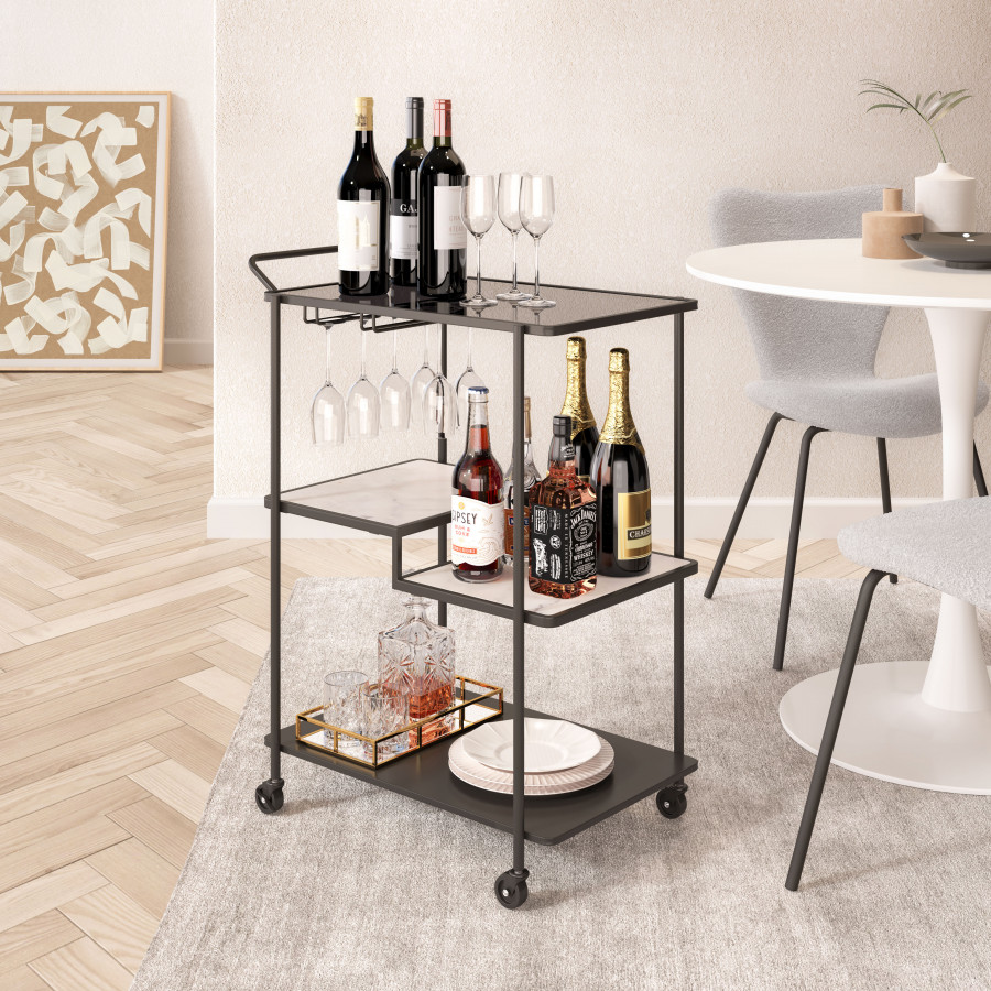 ZUO - Constanza Bar Cart in Black