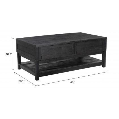 ZUO - Surat Lift Top Coffee Table in Black