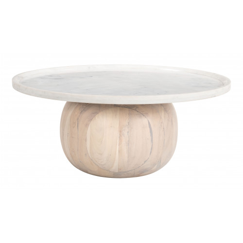ZUO - Savona Coffee Table in White/Natural