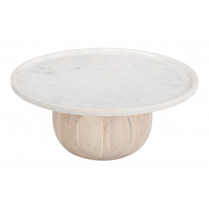 ZUO - Savona Coffee Table in White/Natural