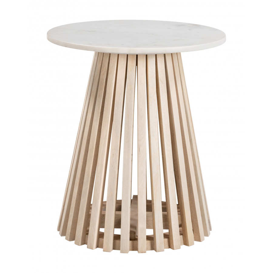 ZUO - Mazara Side Table in White/Natural