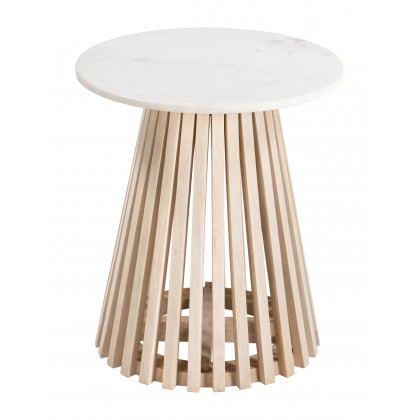 ZUO - Mazara Side Table in White/Natural