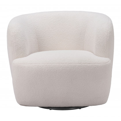 ZUO Govan Swivel Chair - Ivory
