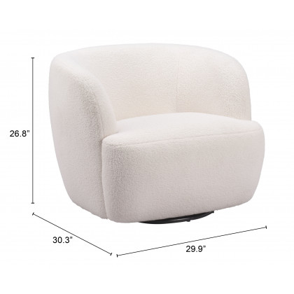 ZUO Govan Swivel Chair - Ivory