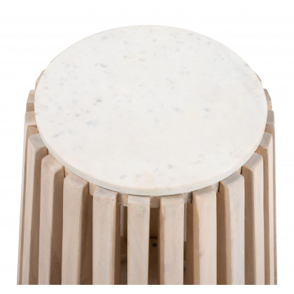 ZUO - Cyprus Side Table in White/Natural