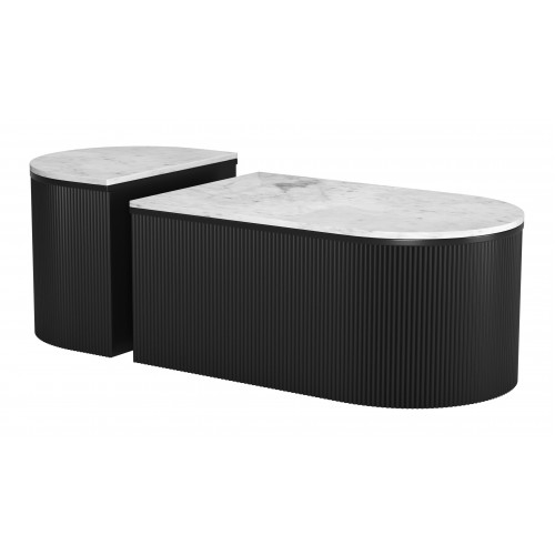 ZUO - Ormara Coffee Table Set (2-Piece) in White/Black