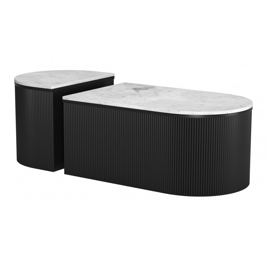 ZUO - Ormara Coffee Table Set (2-Piece) in White/Black