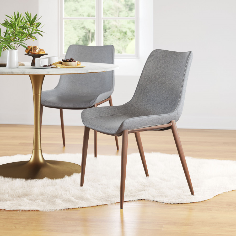ZUO Magnus Dining Chair (Set of 2) - Slate Gray/Walnut