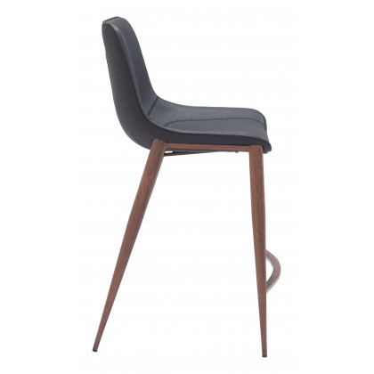 ZUO Magnus Counter Stool (Set of 2) - Black/Walnut