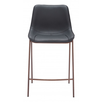 ZUO Magnus Counter Stool (Set of 2) - Black/Walnut