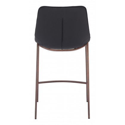 ZUO Magnus Counter Stool (Set of 2) - Black/Walnut