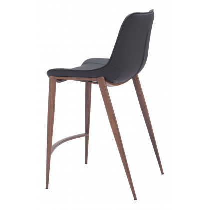 ZUO Magnus Counter Stool (Set of 2) - Black/Walnut