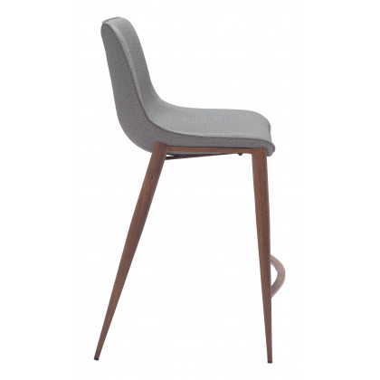 ZUO Magnus Counter Stool (Set of 2) - Slate Gray/Walnut