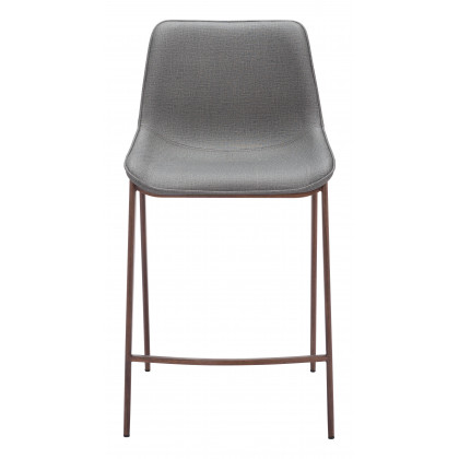 ZUO Magnus Counter Stool (Set of 2) - Slate Gray/Walnut