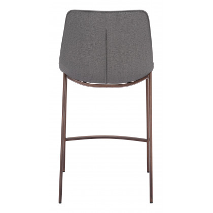 ZUO Magnus Counter Stool (Set of 2) - Slate Gray/Walnut