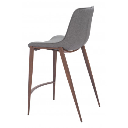 ZUO Magnus Counter Stool (Set of 2) - Slate Gray/Walnut