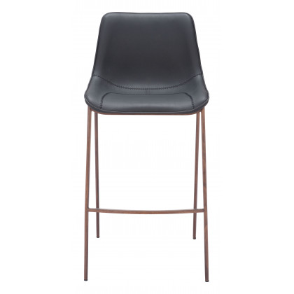ZUO Magnus Barstool (Set of 2) - Black/Walnut