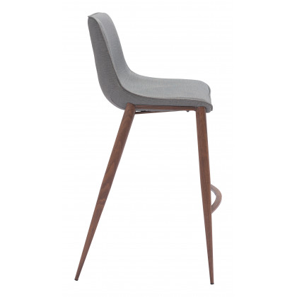 ZUO Magnus Barstool (Set of 2) - Slate Gray/Walnut