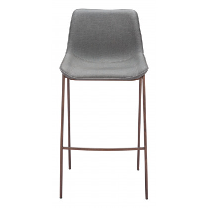 ZUO Magnus Barstool (Set of 2) - Slate Gray/Walnut