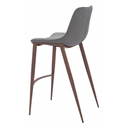 ZUO Magnus Barstool (Set of 2) - Slate Gray/Walnut